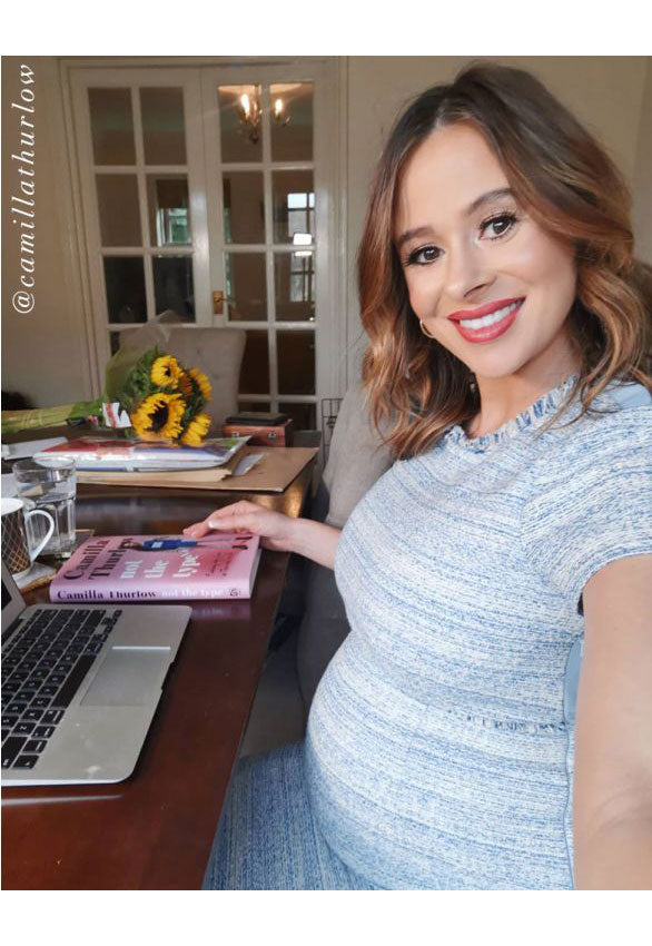 Seraphine Sienna a-line Tweed Maternity Dress