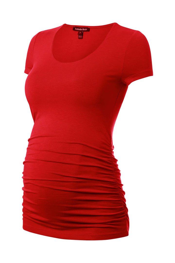 Strawberry Scoop Cap Sleeve Maternity Top  Isabella Oliver