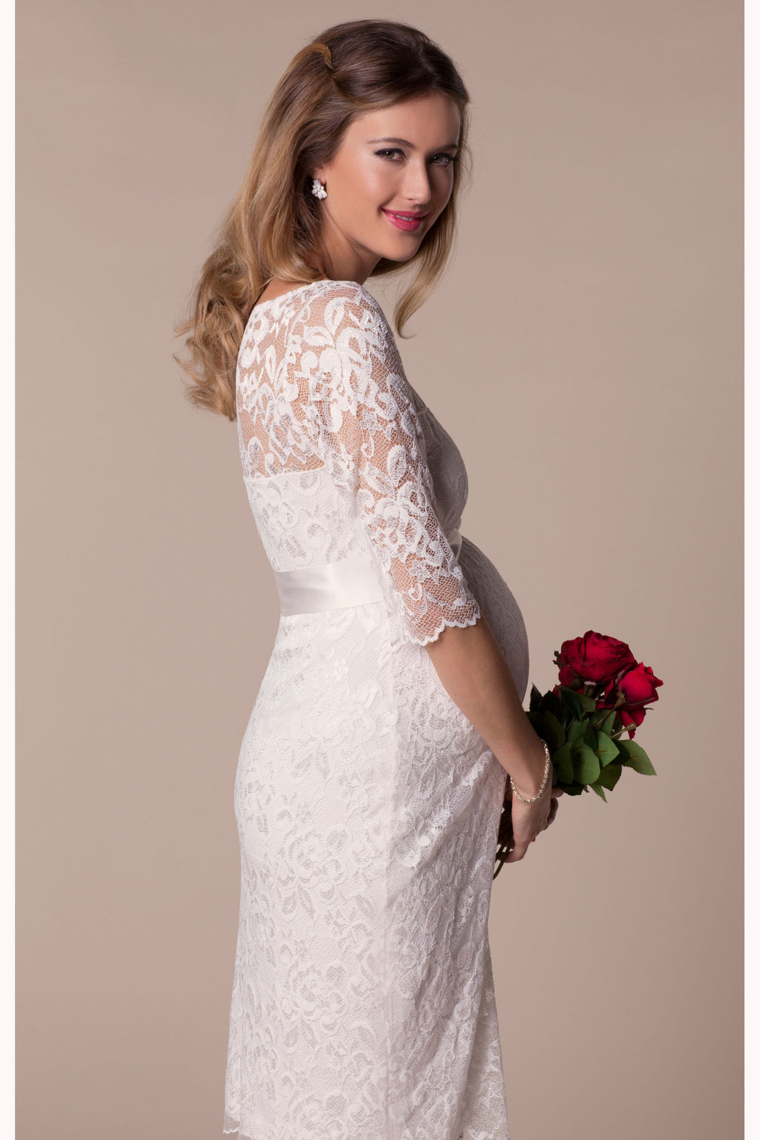 amelia lace maternity dress Tiffany Rose Amelia Lace Maternity Dress Short (Black)