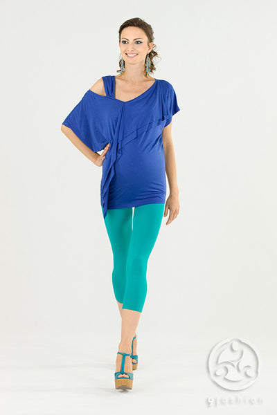 Andrea Maternity Top 9Fashion Cornflower Blue - Seven Women Maternity