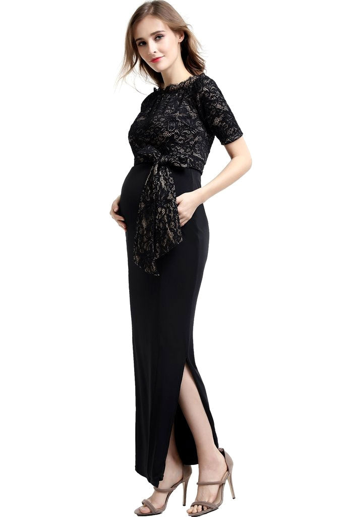 Kimi + Kai Maternity Everly Maxi Bodycon Dress S / Black Kimi + Kai Maternity Everly Maxi Bodycon Dress S / Black