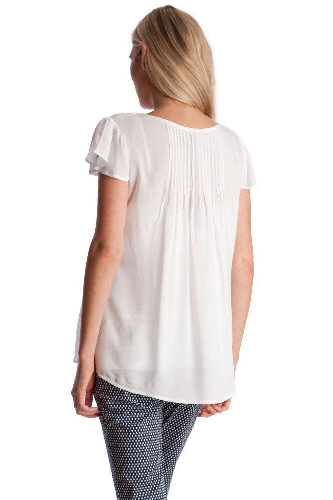 Seraphine Claudia White Maternity Blouse - Seven Women Maternity