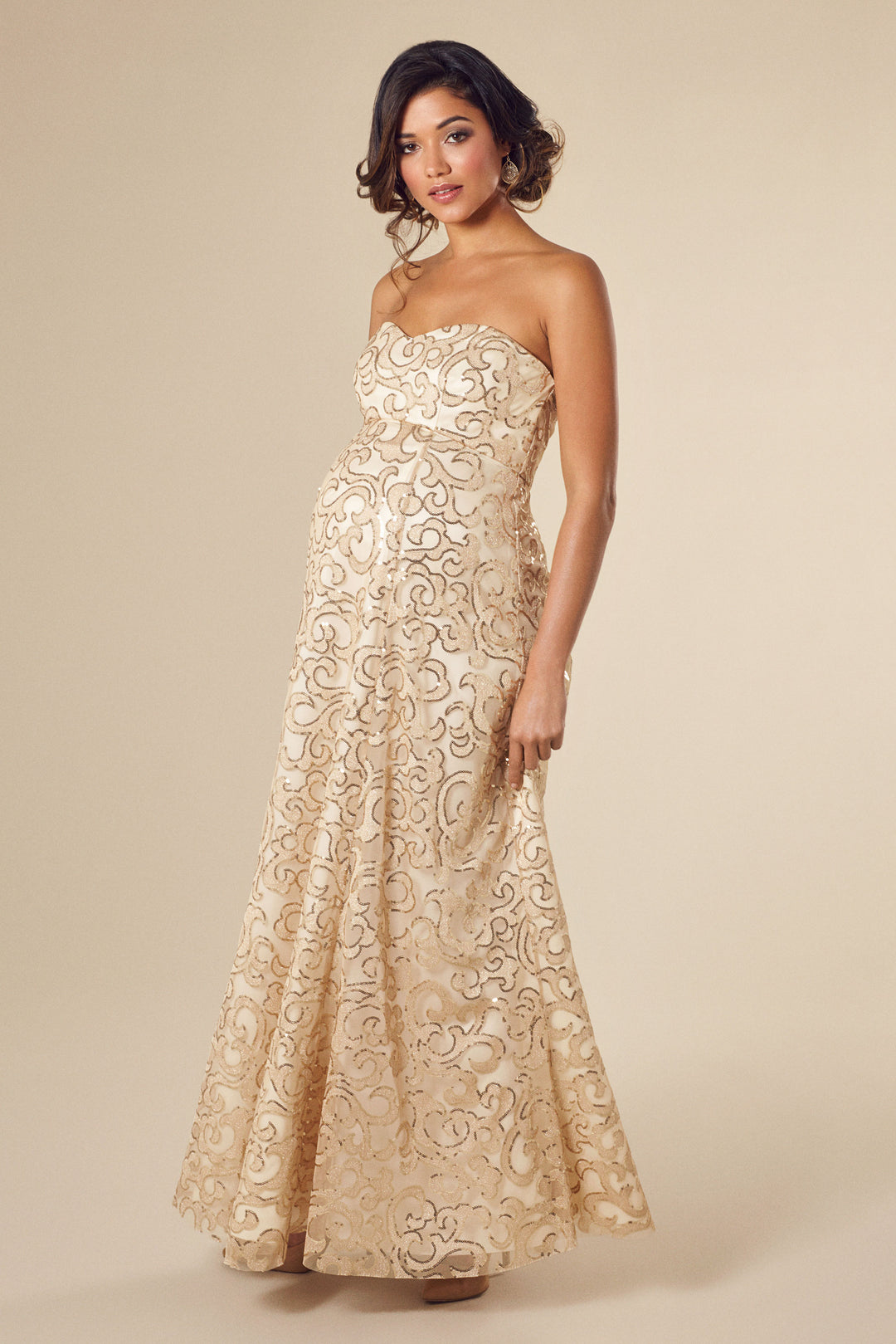Maternity Sequin Evening Gown Formal Pregnancy Dress (Tiffany Rose, Seven Women Maternity Maternity Sequin Evening Gown Formal Pregnancy Dress (Tiffany Rose, Seven Women Maternity