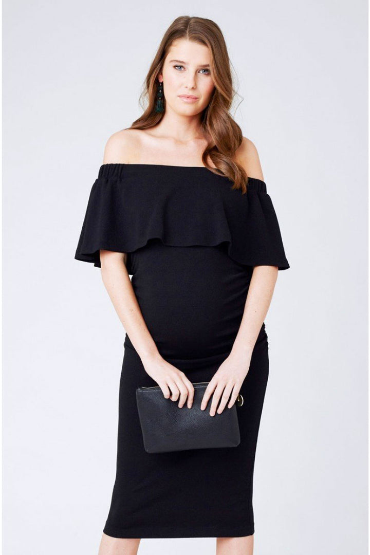 Ripe Soiree off Shoulder Dress in Cavair - Seven Women Maternity