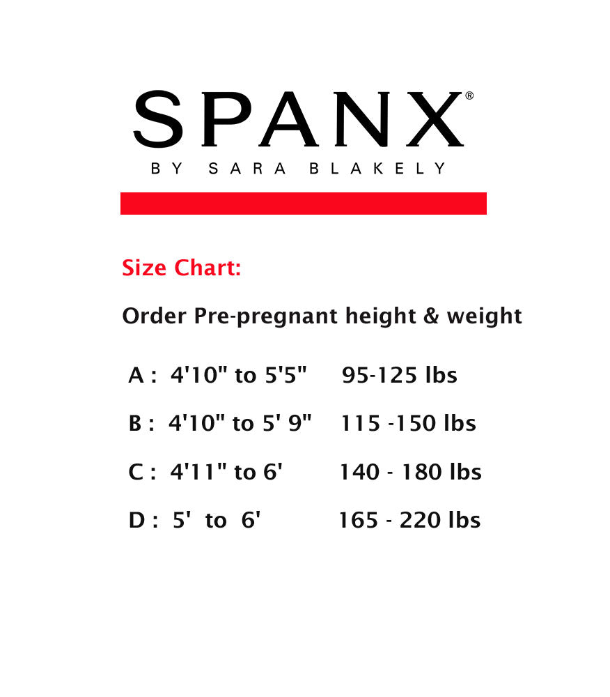 Spanx swimwear size chart clearance