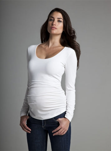 Ruched Scoop Maternity Top Isabella Oliver - Seven Women Maternity