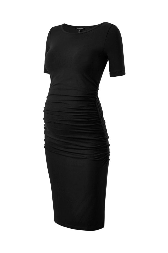 Isabella Oliver Capped Sleeve Ruched Maternity Dress - Seven Women Maternity