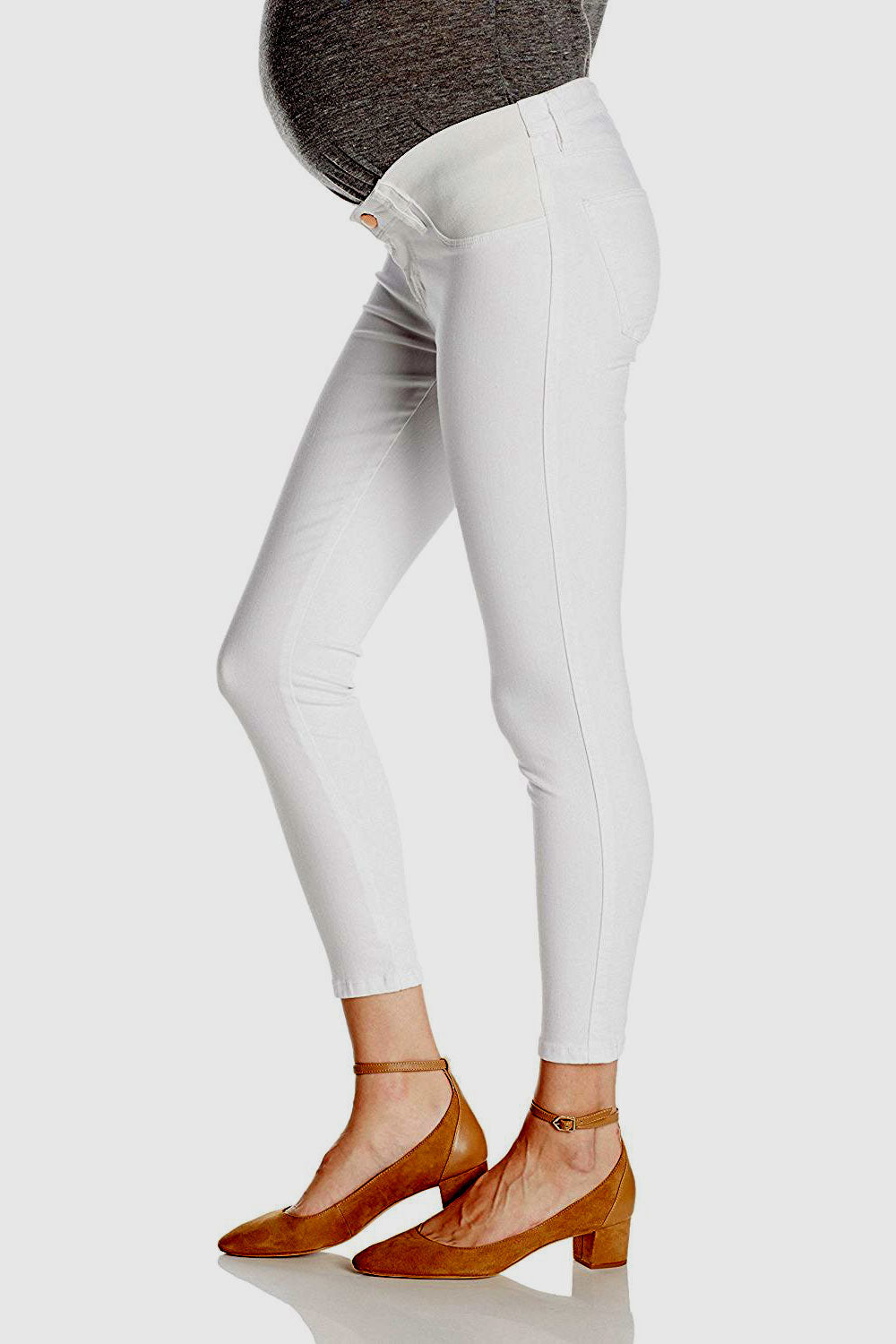 Ripe White Maternity Ankle Jeans / Jeggings - Seven Women Maternity